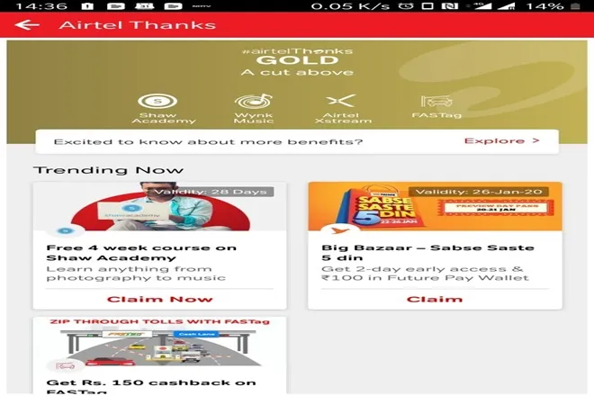airtel thanks special offer for shopping in big bazaar sale customers will get fast billing cashback and other benefits
