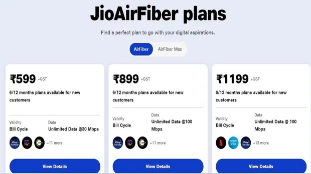 Jio AirFiber Plan