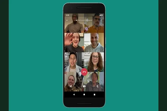 now you can do group voice video call together with eight people on whatsapp update will be available from next week