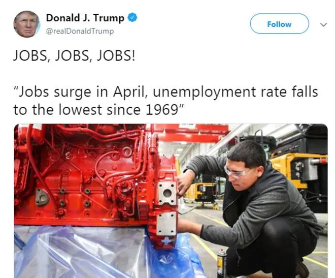 us. us unemployment, us unemployment rate, america unemployment rate, us unemployment, jobs in us, unemployment in us, अमेरिका में बेरोजगारी, बेरोजगारी दर, us unemployment rate in april, donald trump. donald trump jobs, donald trump jobs tweet