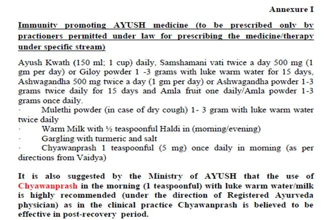 Health Ministry outlines post COVID19 management protocol for recovered patients, Consuming Chyawanprash, turmeric milk believed to be effective in post-recovery period