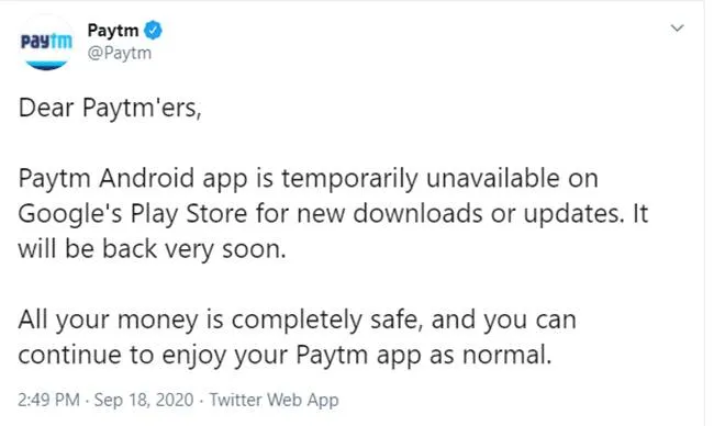 All your money is completely safe in Paytm app or not?