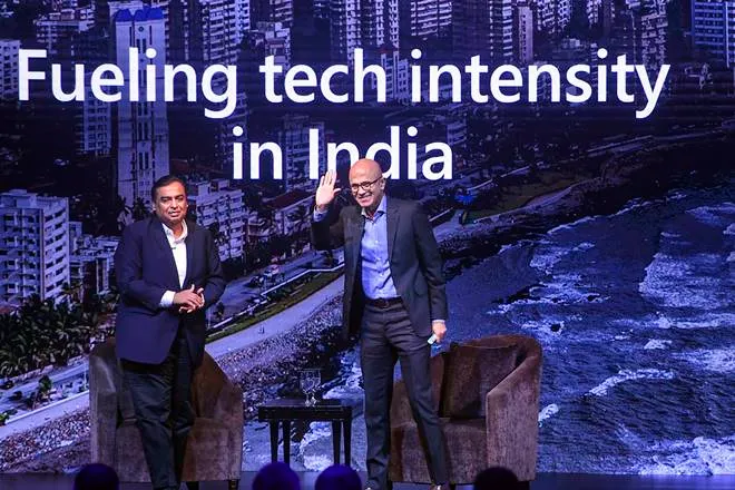 RIL chairman next big business plan mukesh ambani hints during fireside chat with microsoft ceo satya nadella