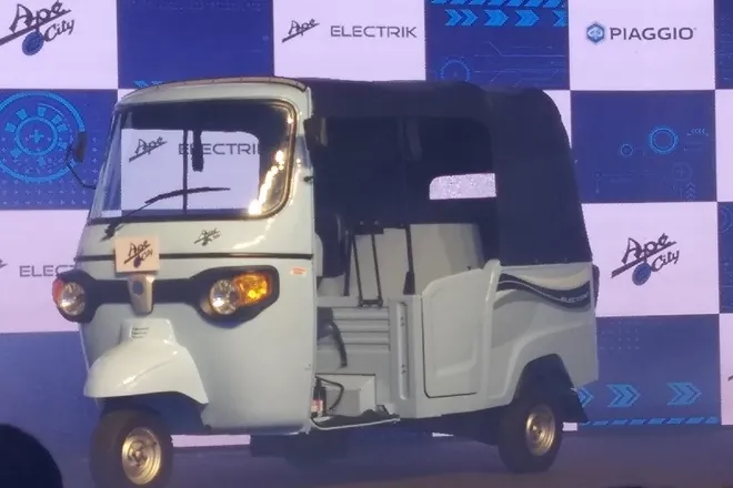 Piaggio launches ape e-city electric three wheeler in india, upto 80 km range on single charge