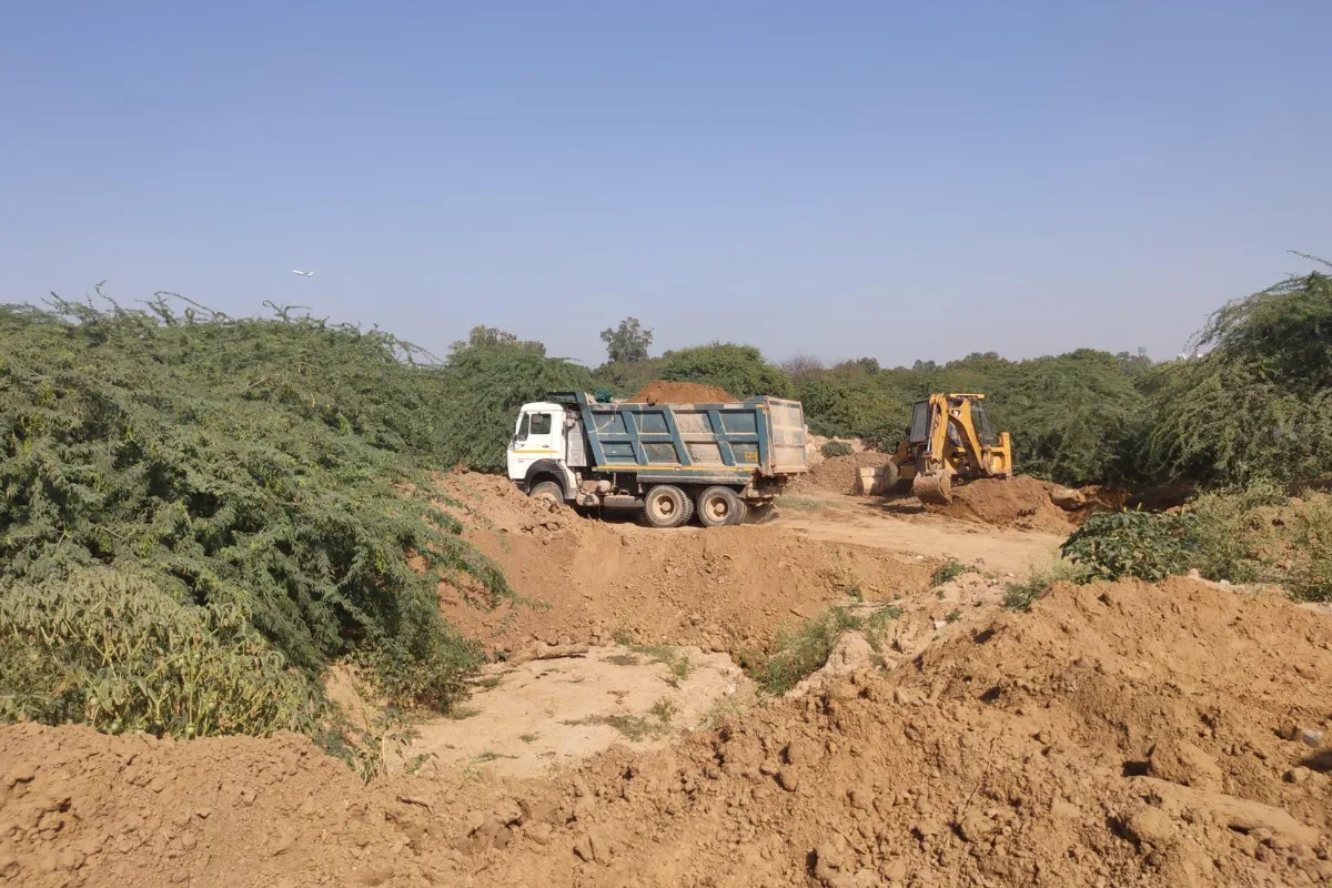 construction in dwarka forest