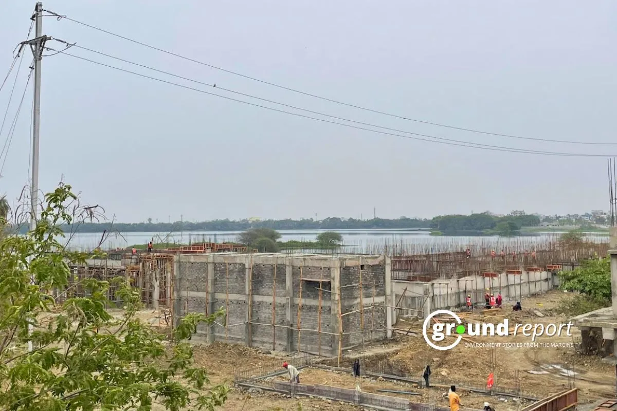 Sirpur Lake Indore Construction work