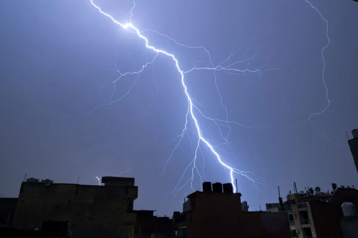 Lightning Strike on City