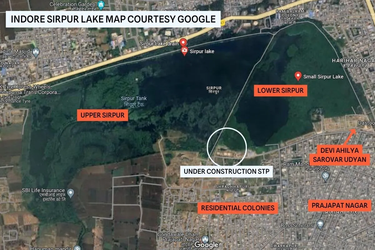 Sirpur Lake STP construction map