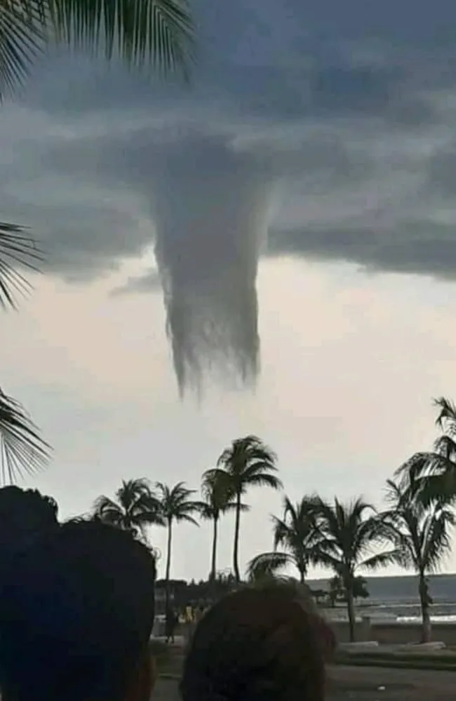 Waterspout spotted off coast of city in Cuba. Picture: Alvaro Perez Sentra/Facebook/Centro Meteorológico Provincial Cienfuegos
