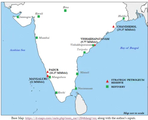 Strategic Petroleum Reserves of India | Courtesy: National Maritime Foundation