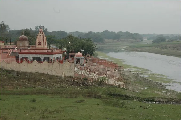 Mata Bela Bhawani devi temple near Sai River 