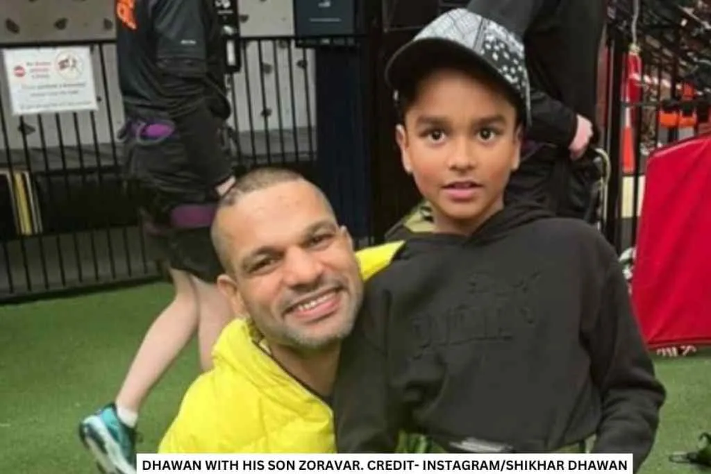 shikhar dhawan with his son zoravar