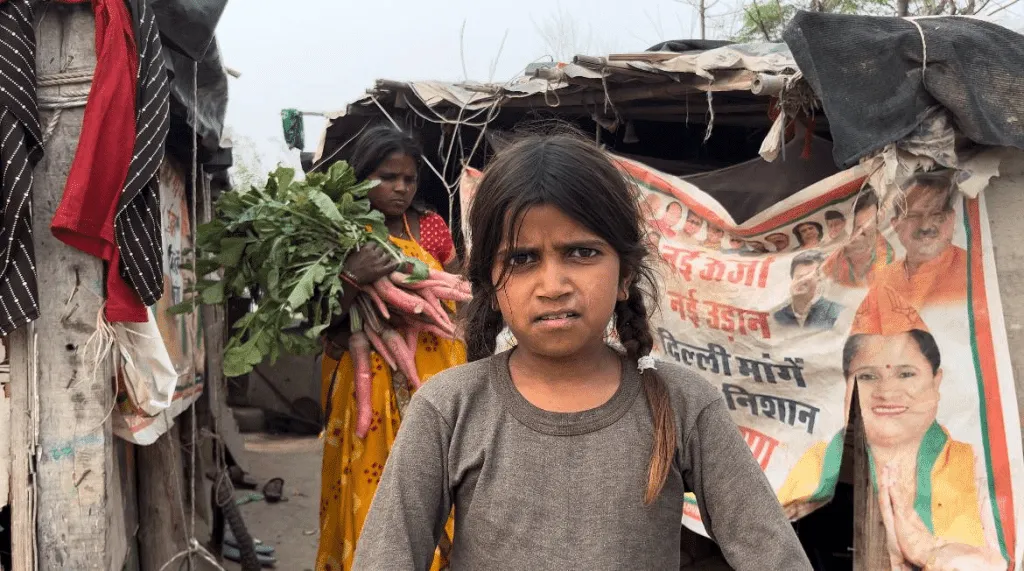 The 10-year-old Heena, a grade 5th student and resident of a basti in Mayur Vihar phase 1.