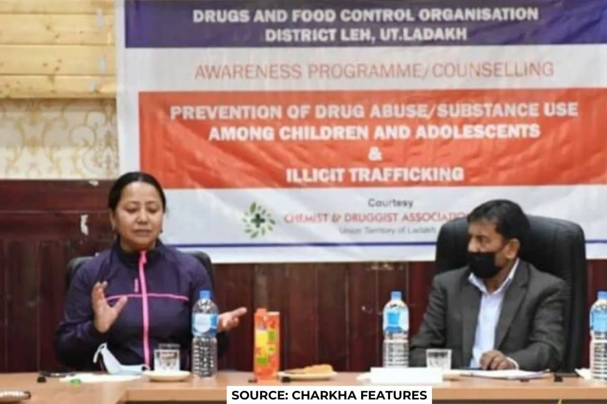 A session on _prevention of drug abuse among children and adolescents' in Leh, Ladakh