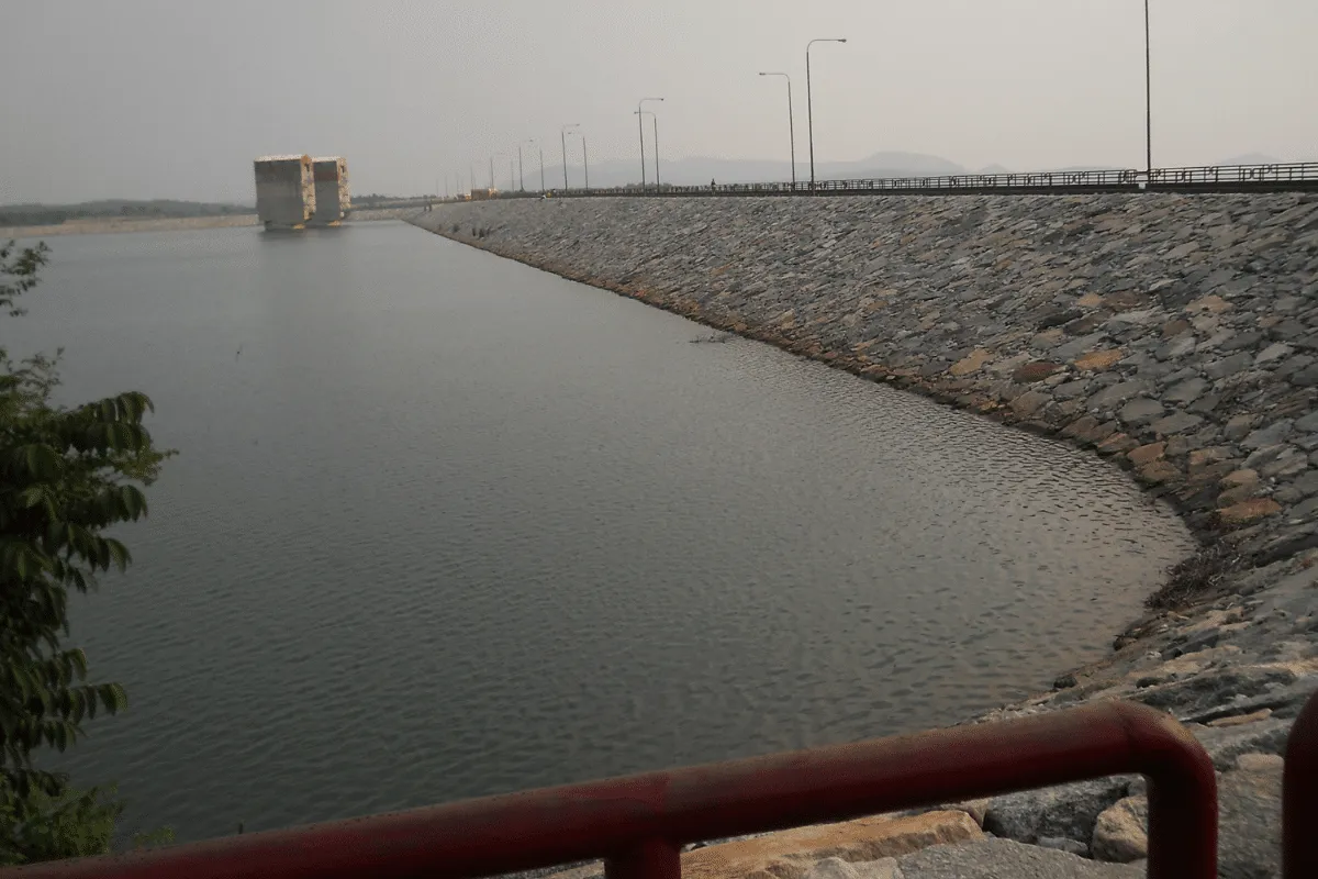 The upper reservoir of the Purulia Pumped Storage Project. 