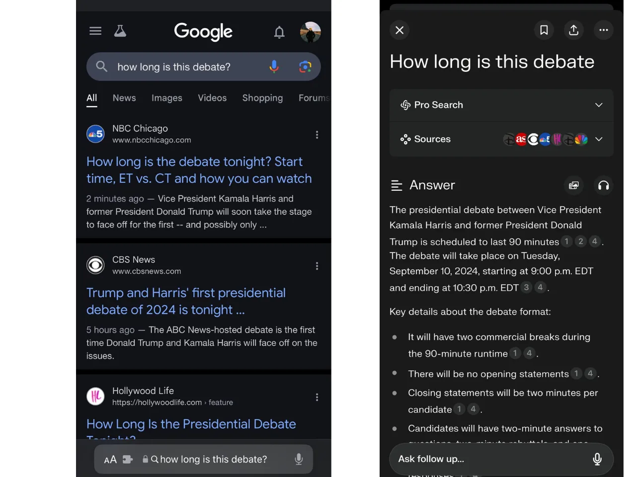 Google vs Perplexity AI