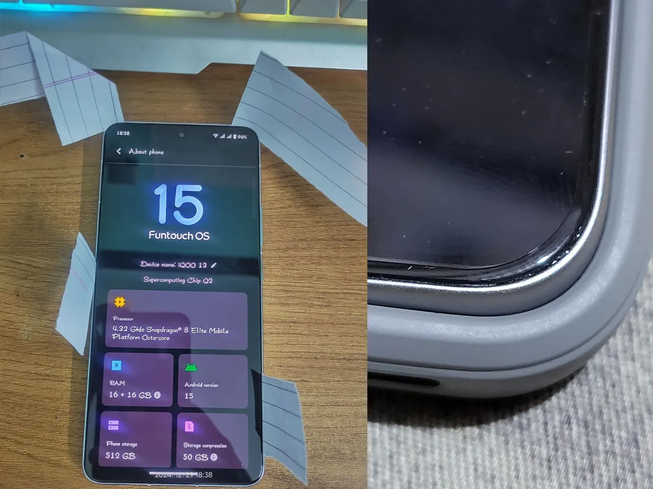 iQOO 13 screen gap
