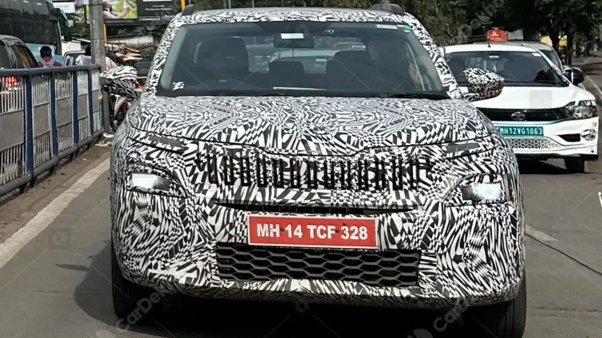 Skoda Kylaq Sub 4m SUV Spy Shot Front