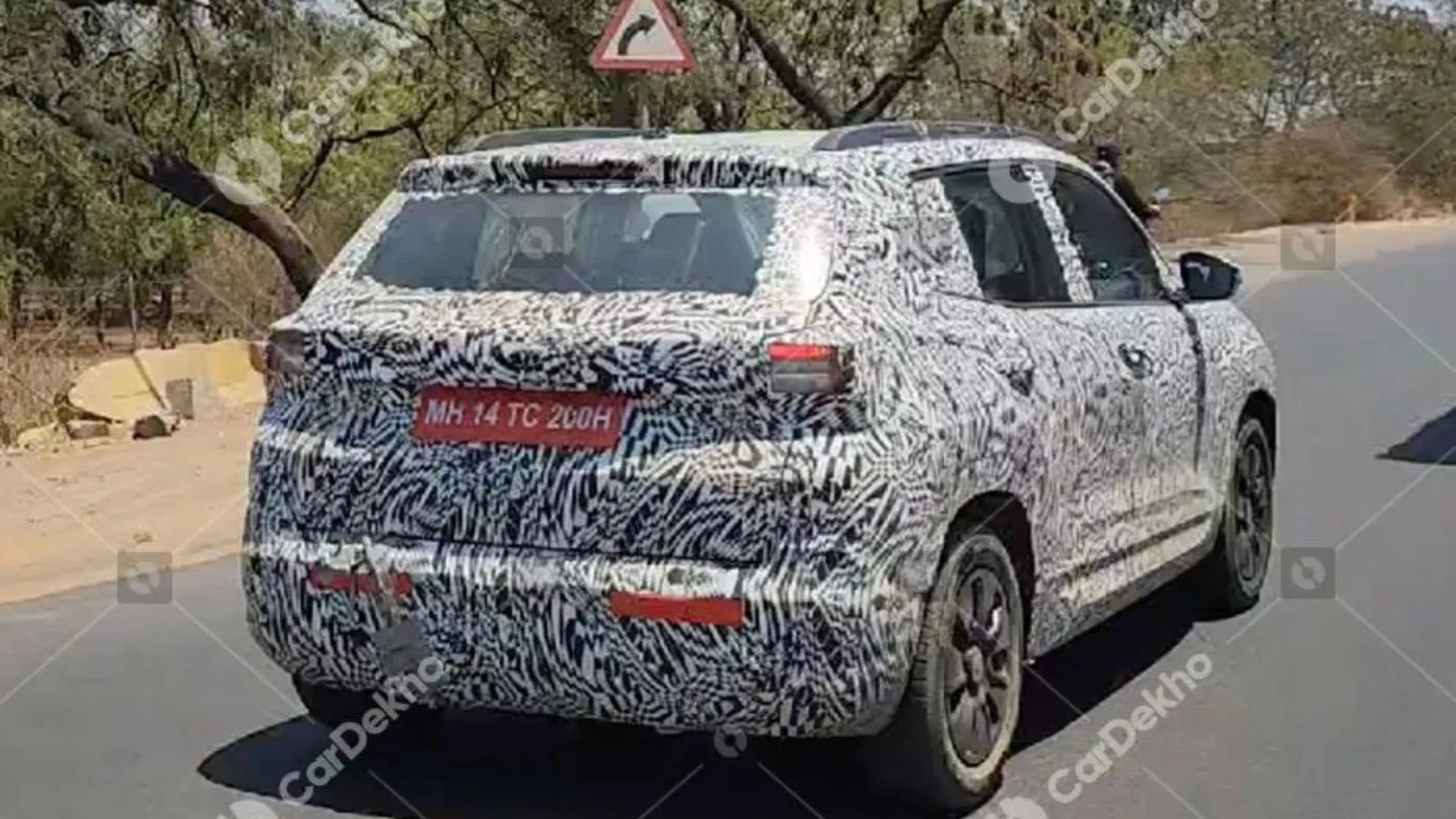 Skoda Kylaq Sub 4m SUV Spy Shot Rear