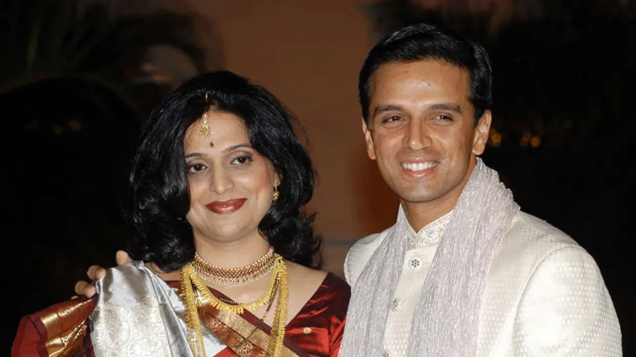 Rahul Dravid and his wife Vijeta Pendharkar