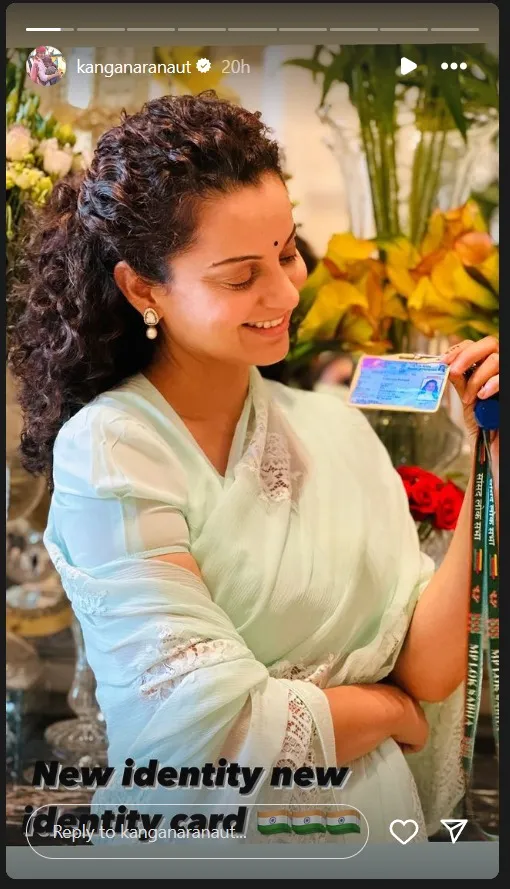 Kangana Ranaut With new identity card