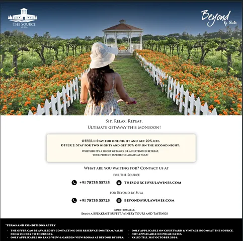 Diwali Stay with Sula Vineyards