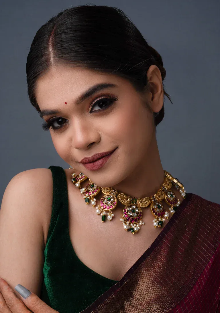 Shobitam temple necklace set