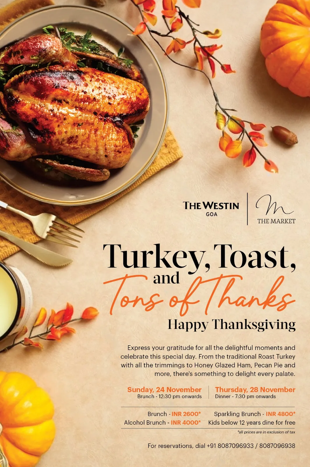 Thanksgiving Westin Goa