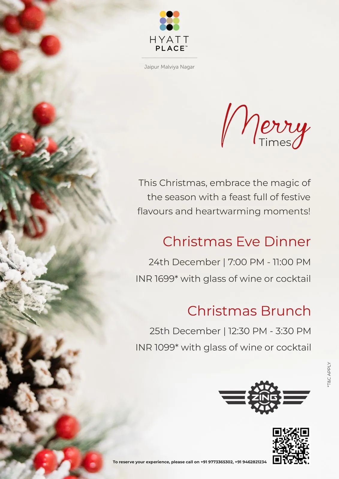  Hyatt Place invites you for a Magical Christmas Celebration