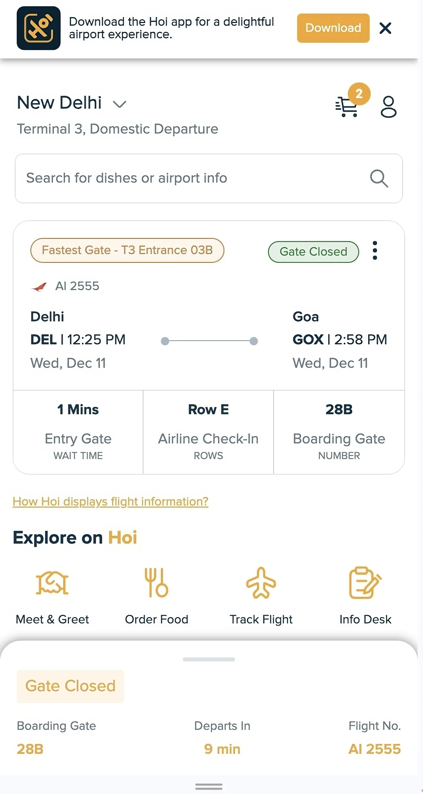Hoi Time to gate feature