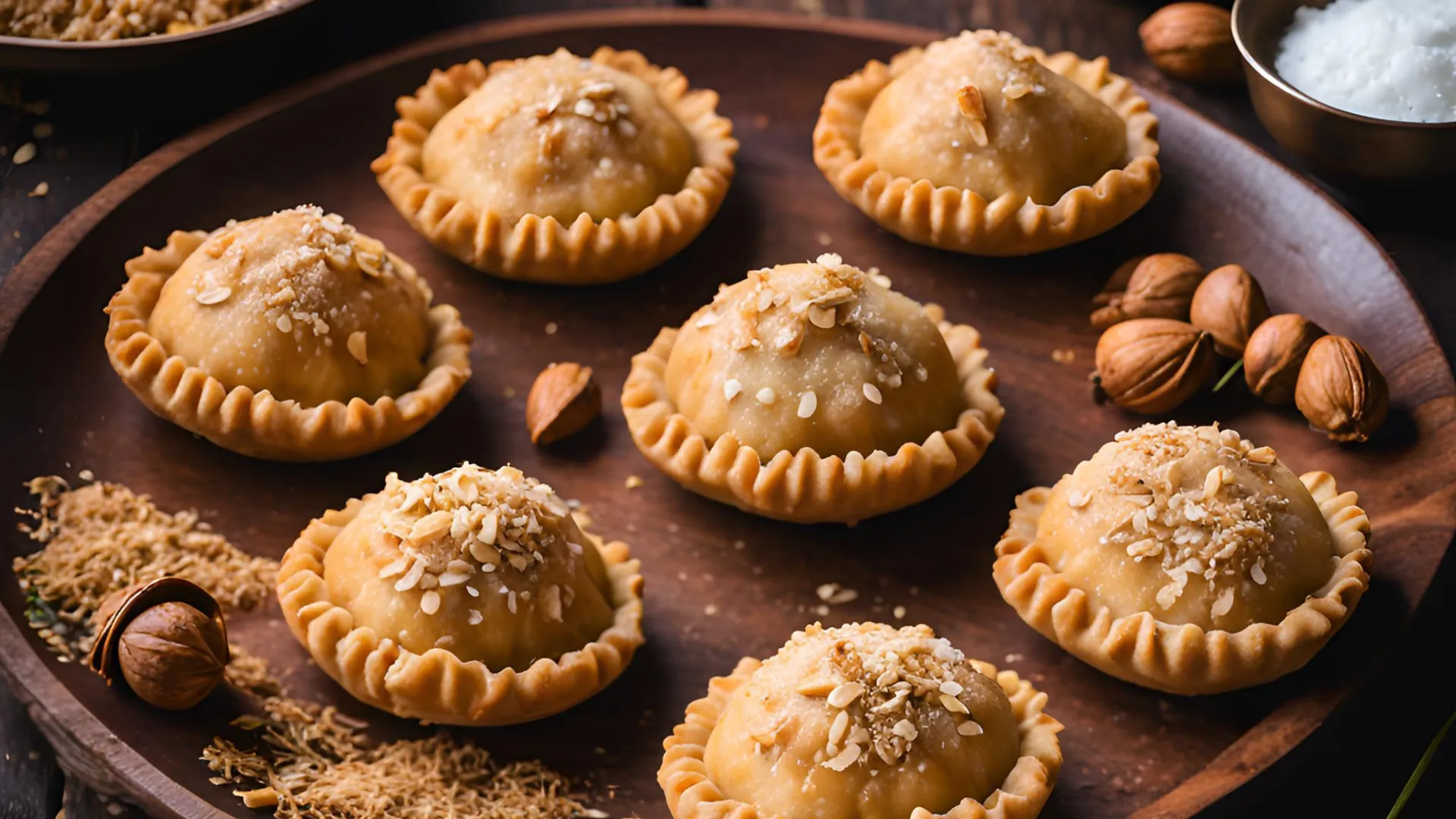 Coconut Jaggery Gujiya