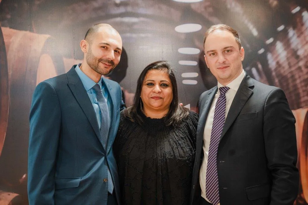 L to R Salvatore Catano- VP of Sommeliers Association India), Amrita Singh- President of Sommeliers Association India, Mattia Antonio Cianca- VP of Sommeliers Association India
