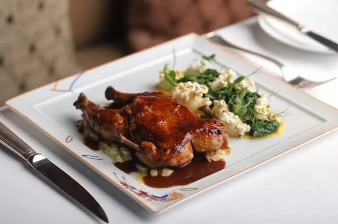 Sous vide baby chicken