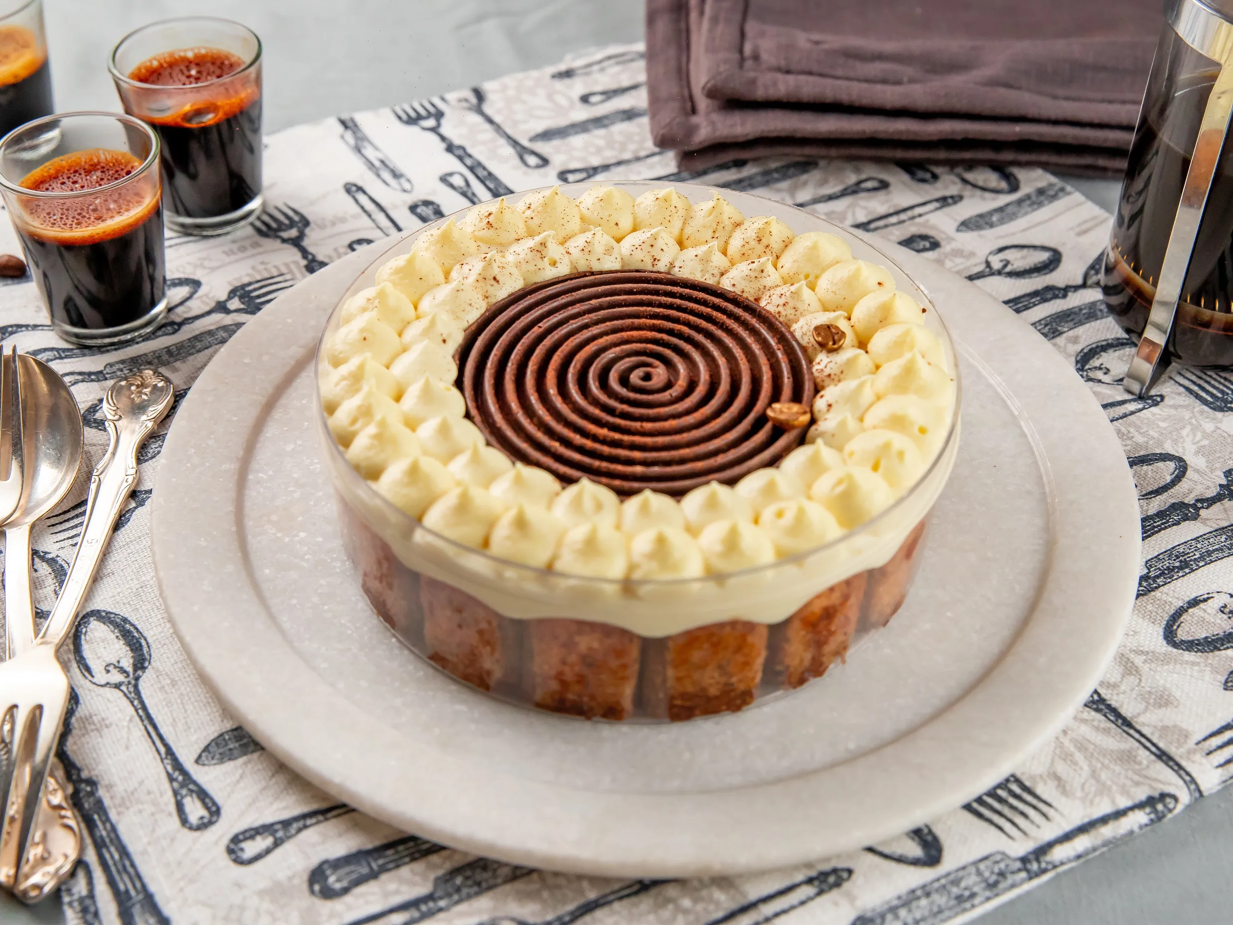 Tiramisu with Coffee and Cocoa
