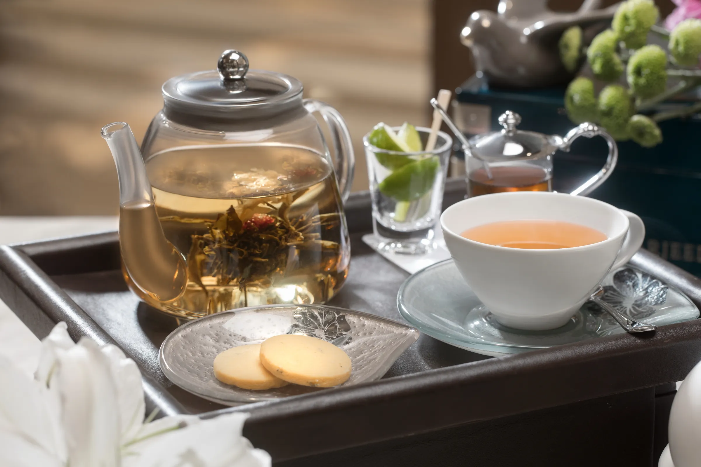 A tea offering at Darjeeling Lounge
