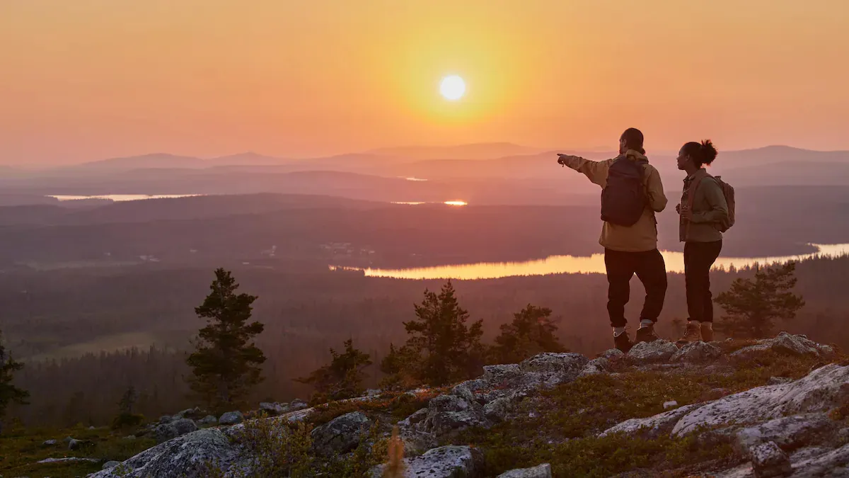 Finnair Lapland Mountain Sunset View