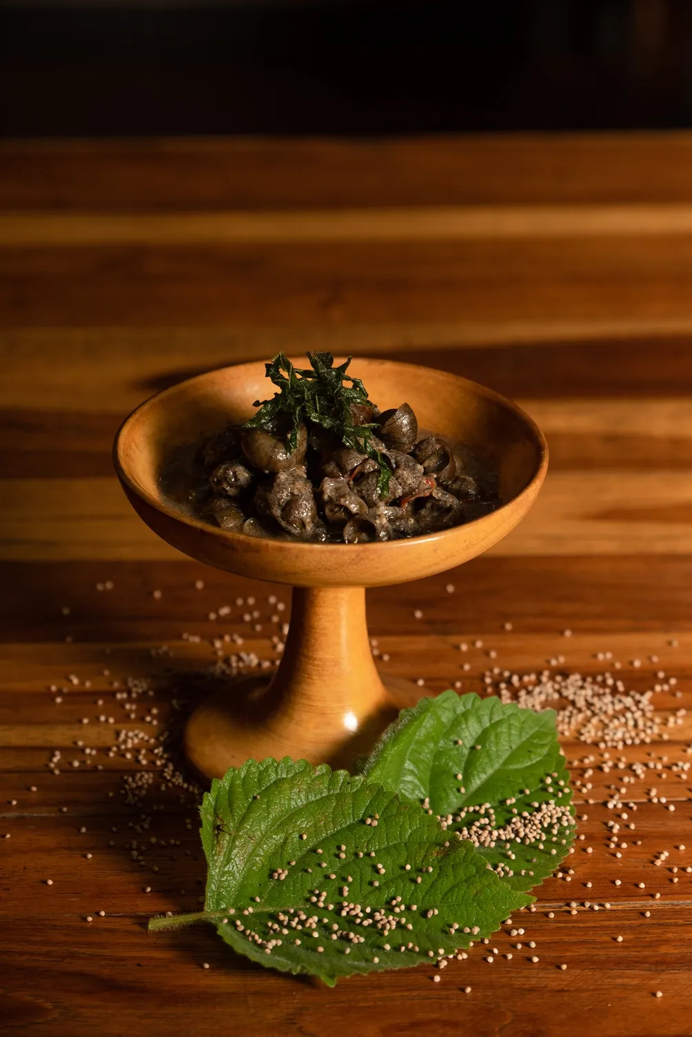 Freshwater Snail with Perilla - by Chef Aketoli H Zhimomi
