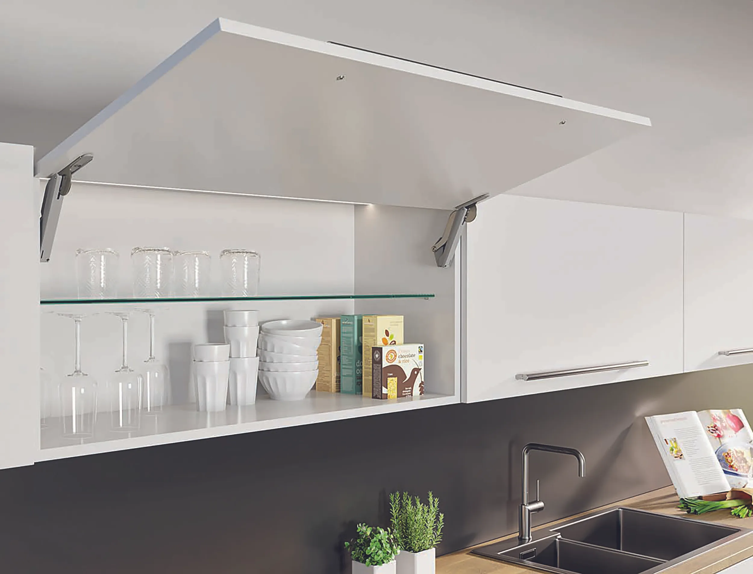 Hafeles Free Space Cabinet Lift-Up System