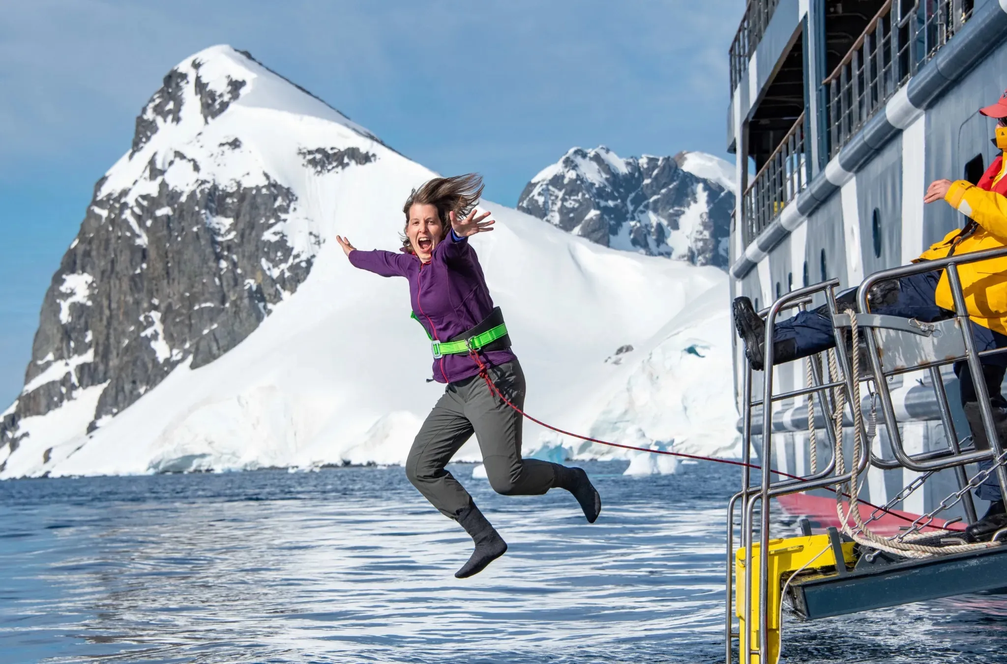 Polar Plunge at Antarctica