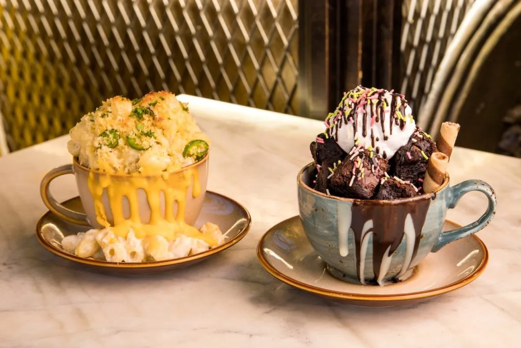 This image has an empty alt attribute; its file name is HospiBuz_Candy-Green-Cheat-Day-Mac-Cheese-with-Cheat-Day-Brownie-Sundae-compressor-1024x683.jpg
