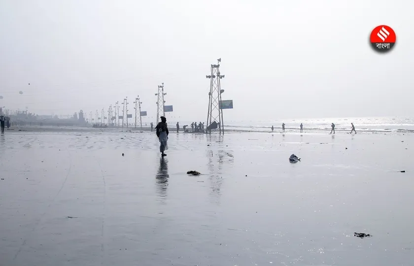 kapilmuni ashram with trouble of forward sea level sea distance decreasing news in Bengali 