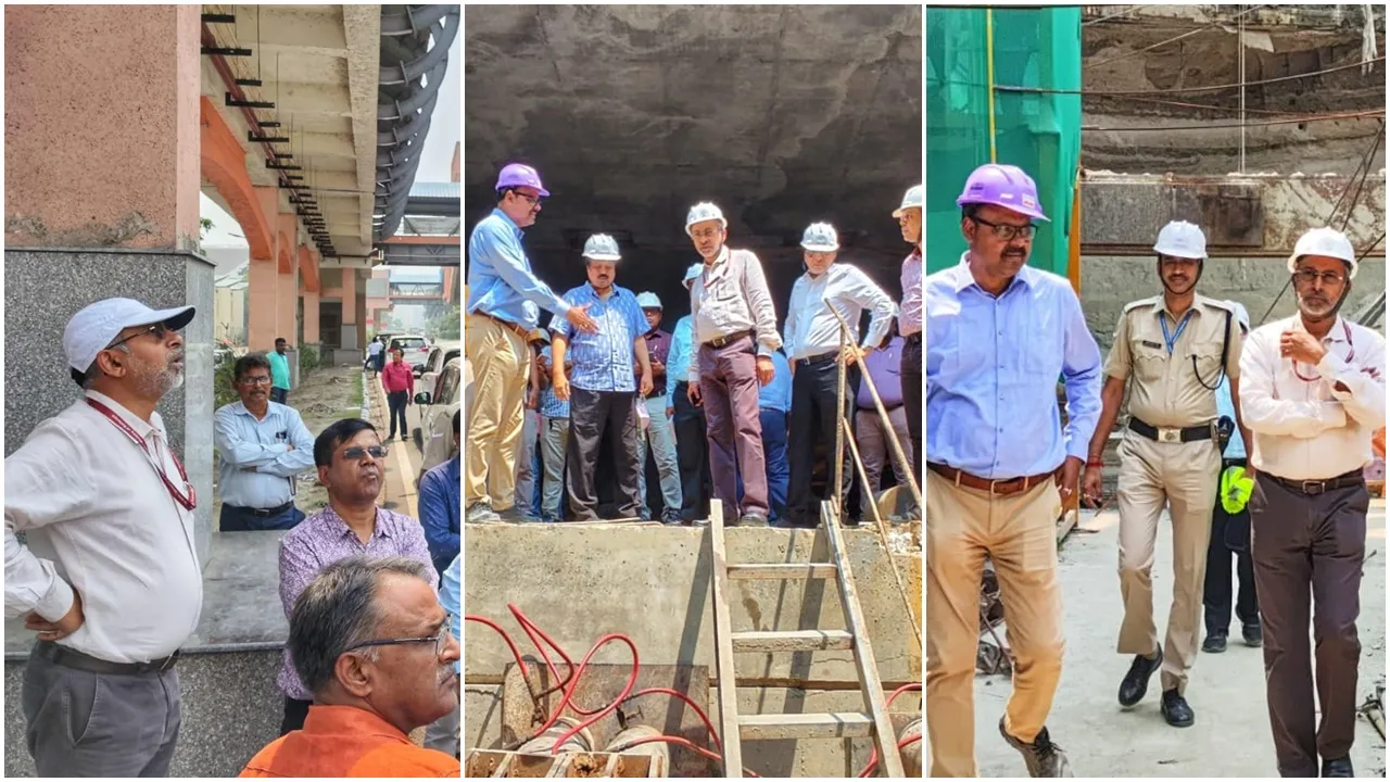 General manager inspects jai hind bimanbandar metro station of orrenge line