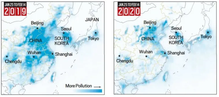 Coronavirus lockdown: These pictures show how air pollution has dropped in China, Italy