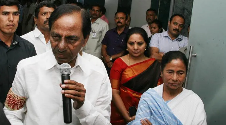 বৈঠকের পর সাংবাদিকদের মুখোমুখি মমতা বন্দ্যোপাধ্যায় ও তেলেঙ্গানার মুখ্যমন্ত্রী কে চন্দ্রশেখর রাও