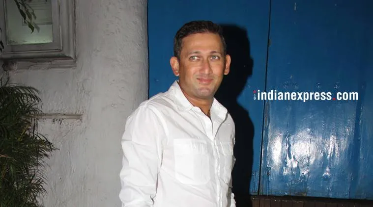 Ajit Agarkar at Sachin Tendulkar’s birthday party in Mumbai. (Photo by Varinder Chawla)