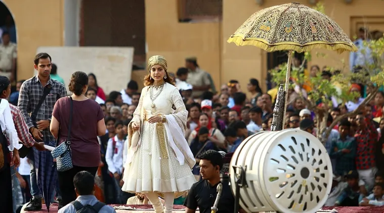 Kangana Ranaut during the shoot of Manikarnika.