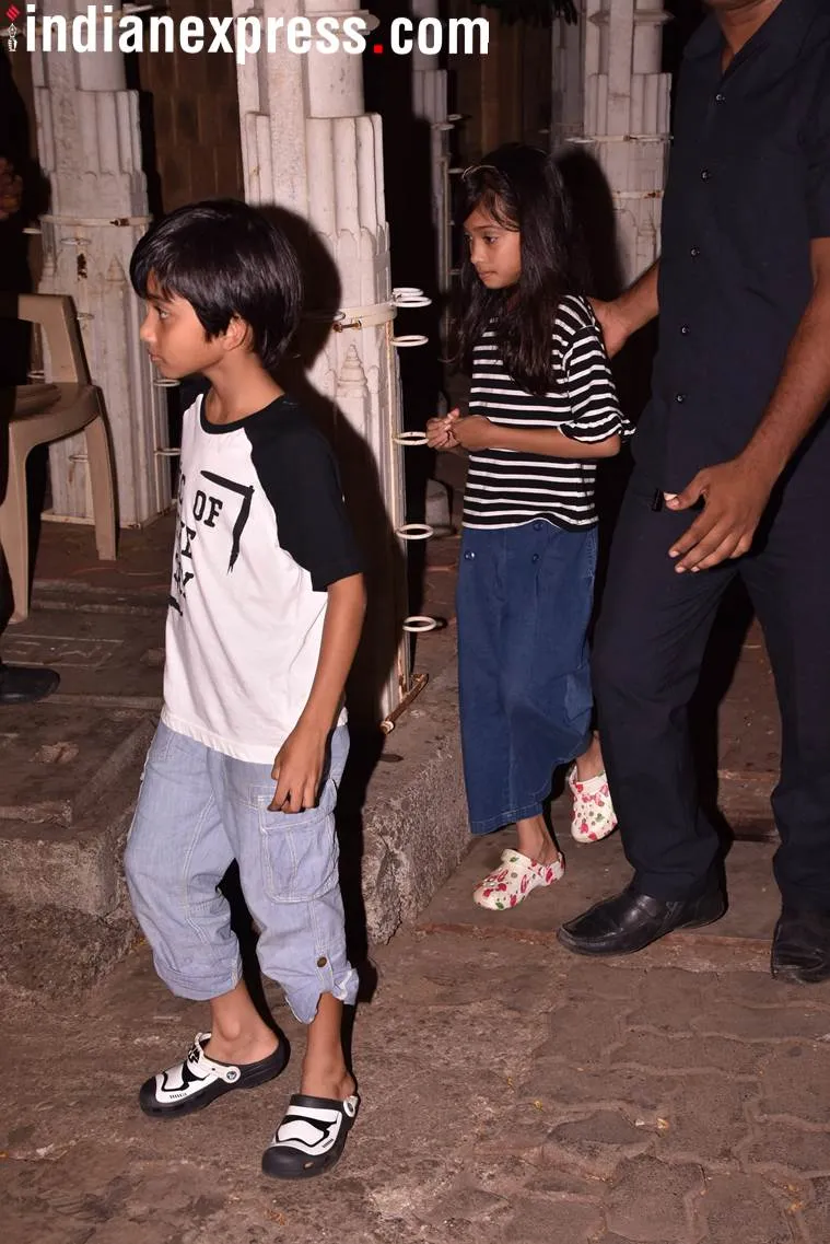 Farah Khan was accompanied by her three kids.