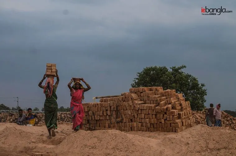 brick feild, ইটভাটা, bengal brick feild, শ্রমিক, brick kiln, ইট, bengal brick kiln, brick kiln labour, basirhat brick labour, labour, indian express, ie bangla,বসিরহাট