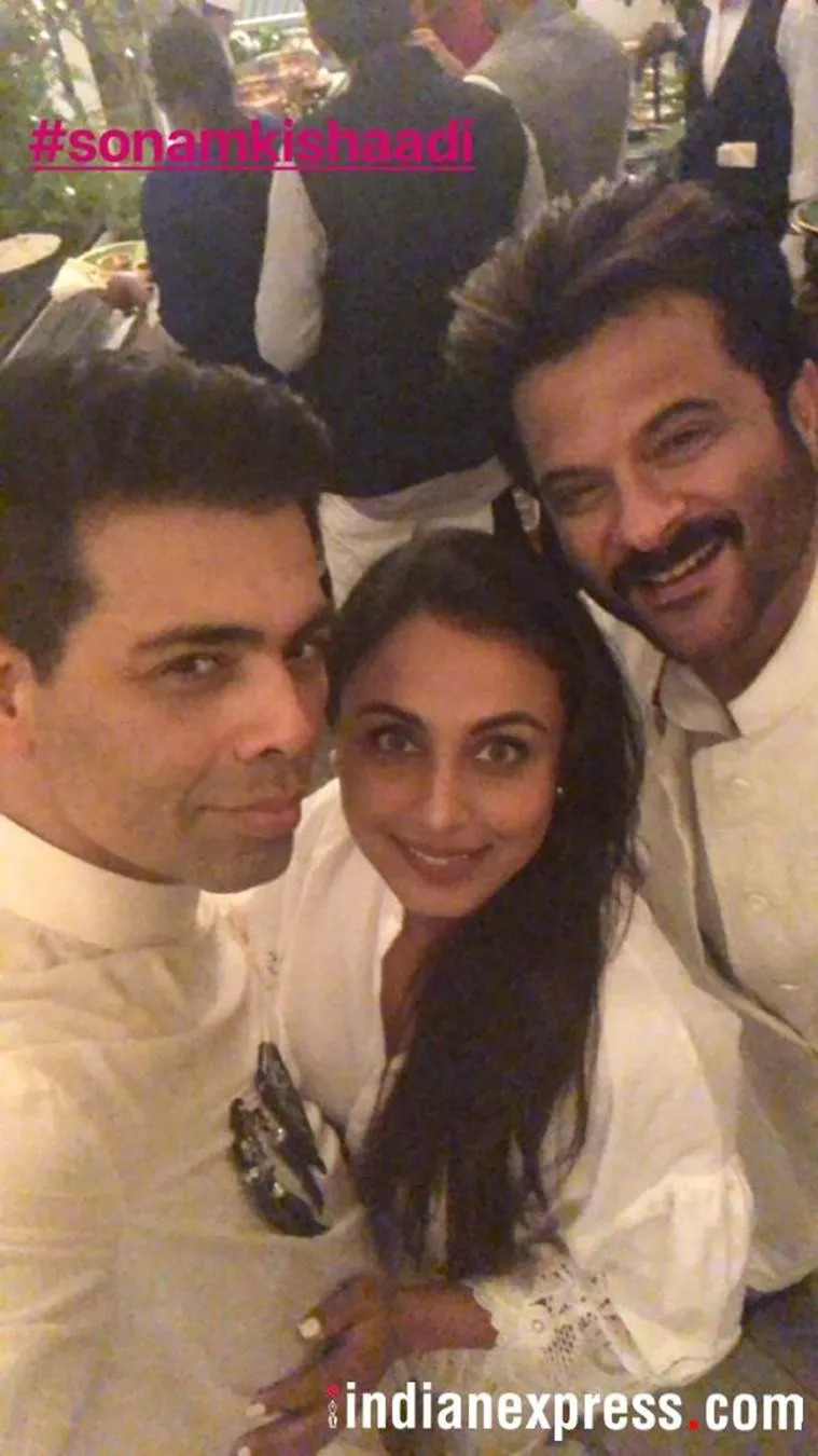 Karan Johar shared a click with Rani Mukerji and Anil Kapoor.