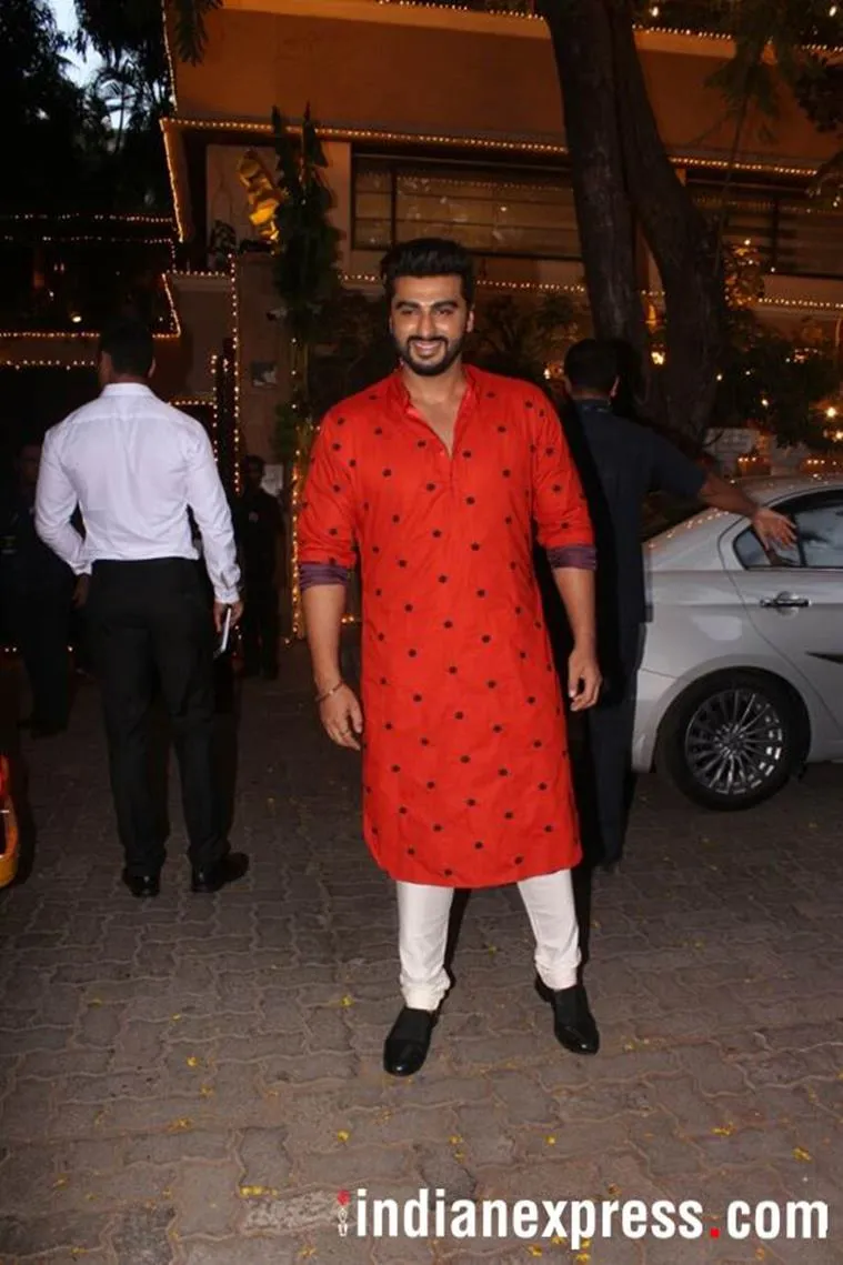 rjun Kapoor is all smiles as he arrives for Sonam Kapoor’s pre-wedding celebration.